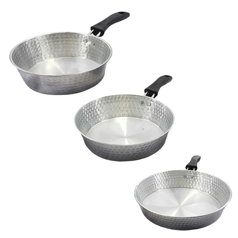 سرویس تابه 3 پارچه مدل روحی چکشی کد 18-20-26 — تصویر ۳