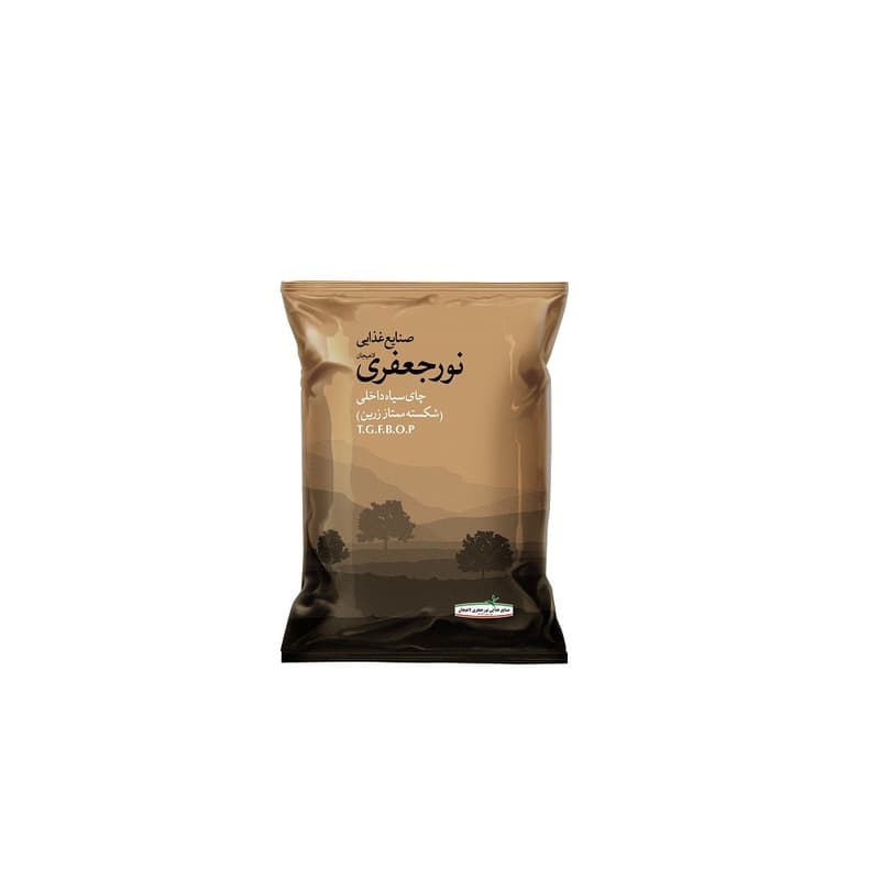 چای ایرانی سیاه شکسته ممتاز زرین شرکت صنایع غذایی نورجعفری لاهیجان - 5 کیلوگرم بسته 10 عددی — تصویر ۲