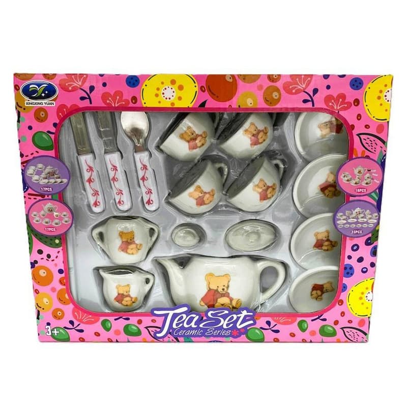 اسباب بازی مدل سرویس چای خوری چینی مجموعه 16 عددی — تصویر ۶