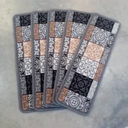 گلیم فرش ماشینی کاشان کد(318) دودی روپله ای (90در30) — تصویر ۳
