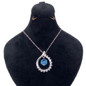 گردنبند نقره زنانه سواروسکی مدل جواهری کد KYTAKP108