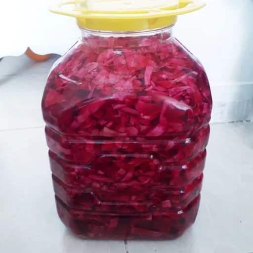 ترشی کلم بنفش در بسته بندی 10 کیلویی