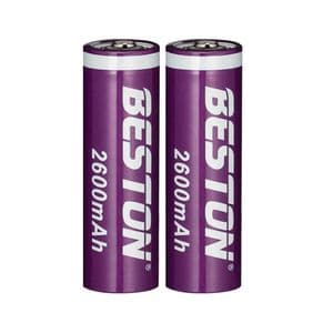 باتری لیتیوم یون قابل شارژ بستون مدل IMR18650 LI-ION ظرفیت 2600 میلی آمپر ساعت بسته 2 عددی