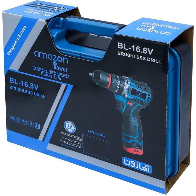 پیچ گوشتی شارژی آمازون مدل BL-16.8V — تصویر ۲