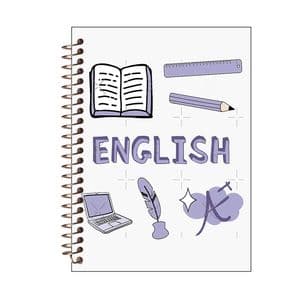 دفتر لغت 100 برگ طرح حروف انگلیسی کد W303