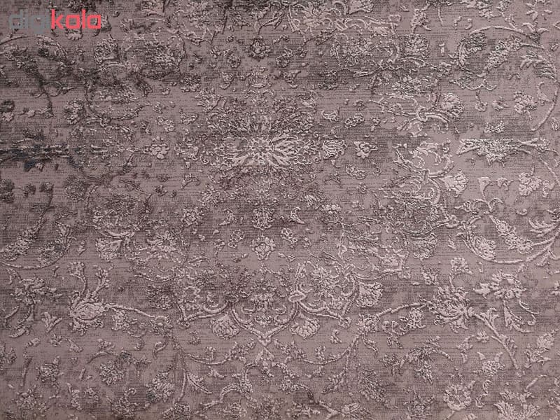 فرش ماشینی زمرد مشهد طرح پتینه کد TA108 زمینه طوسی — تصویر ۳