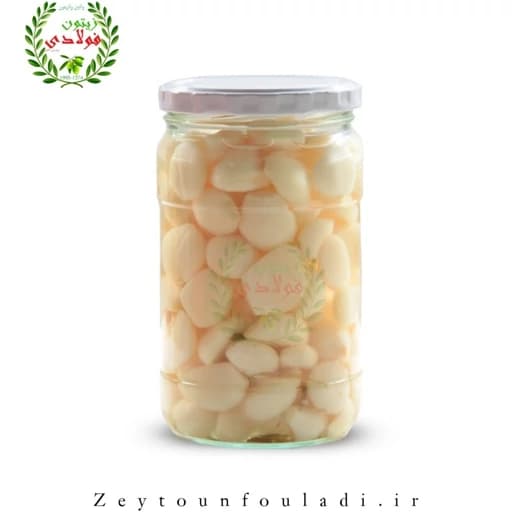 ترشی سیر مرواریدی صدفی بدون بو 1 کیلویی (700گرم خالص)