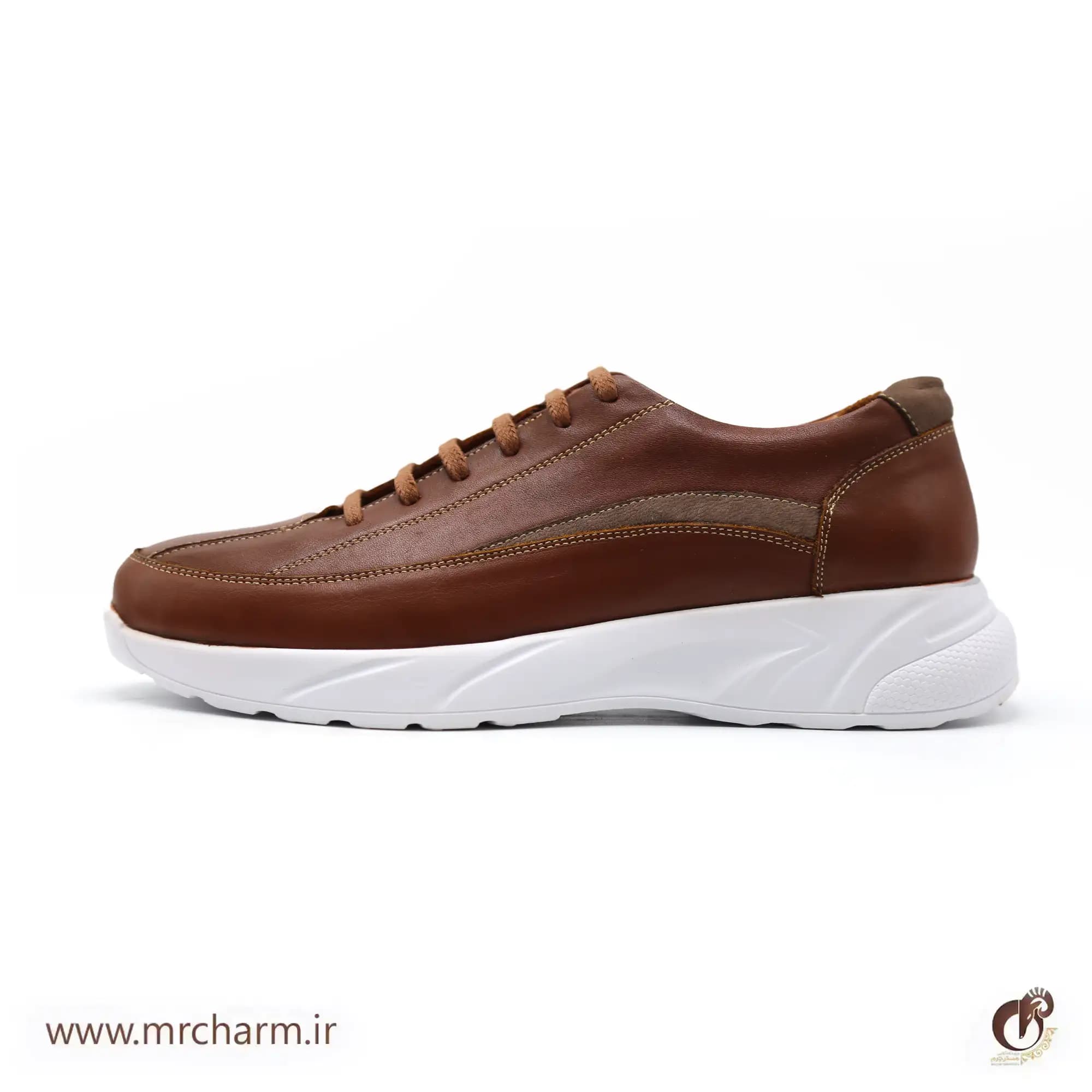 کفش چرم اسپرت مردانه مشکی mrc1121-08 — تصویر ۳