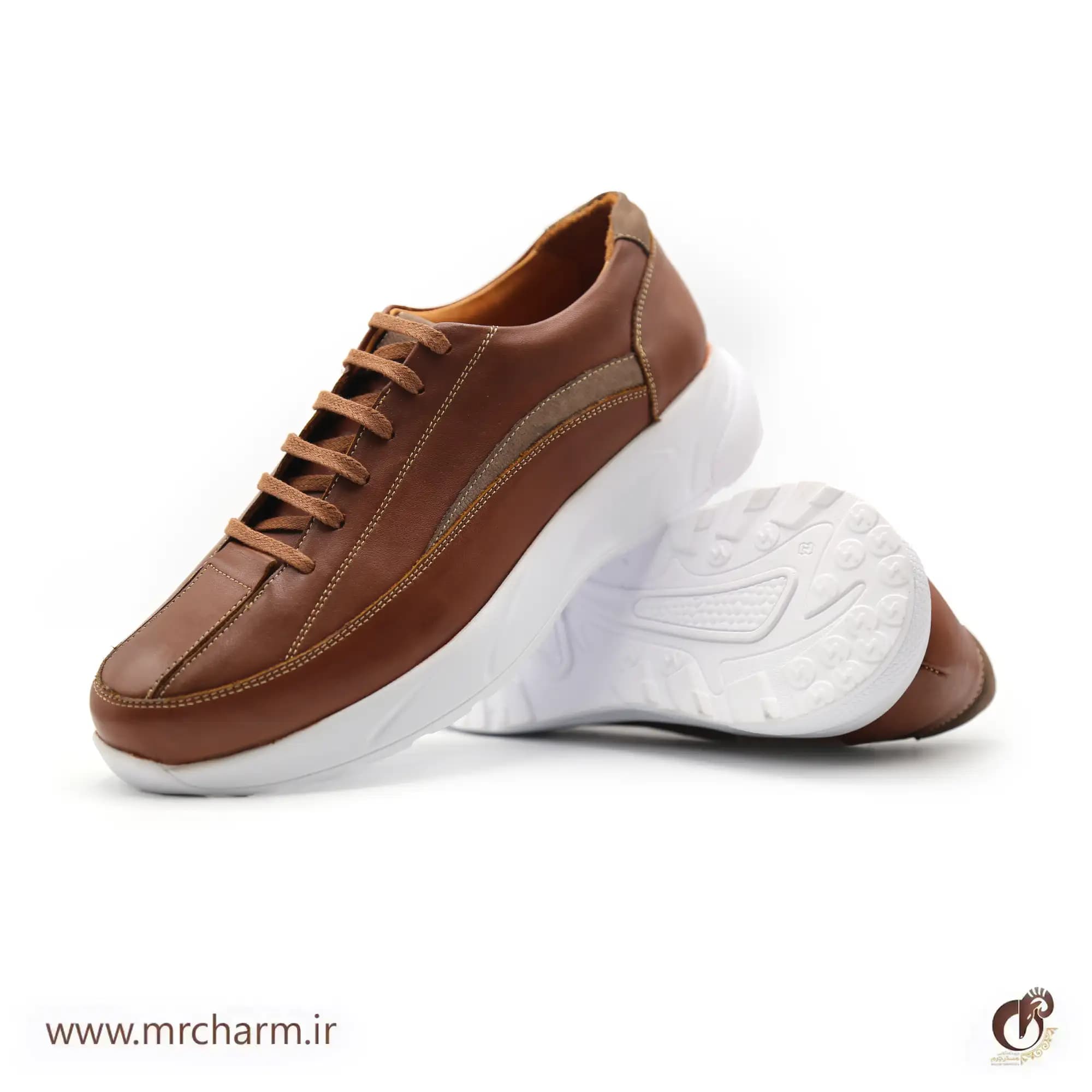 کفش چرم اسپرت مردانه مشکی mrc1121-08 — تصویر ۶