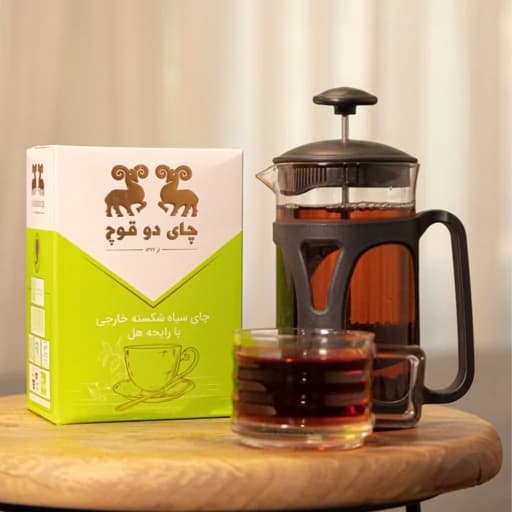 چای شکسته ممتاز هندوستان با تکه های هل و رایحه هل دوقوچ - 450 گرم