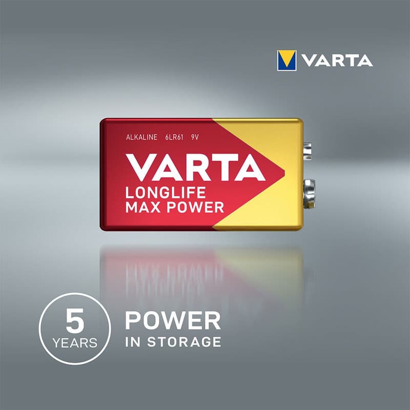 باتری کتابی وارتا مدل Max Power New 9V - 6LR61 — تصویر ۳