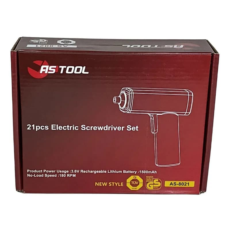 پیچ گوشتی شارژی 3.6 ولت دیتا کانکت مدل AS-8021 — تصویر ۹