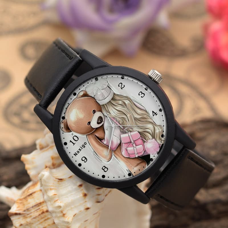 ساعت مچی عقربه ای ناکسیگو مدل دخترانه فانتزی کد LF12325 — تصویر ۲