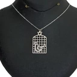 گردنبند نقره 925عیار مرغ آمین — تصویر ۳