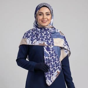 روسری زنانه آنالیا مدل نخی دور دوخت ترمه کد 9771