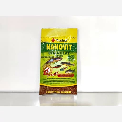 غذای ماهی آکواریوم گرانول ریز نانو ویت 10 گرم تروپیکال(لهستان) Tropical NanoVit 10g — تصویر ۲