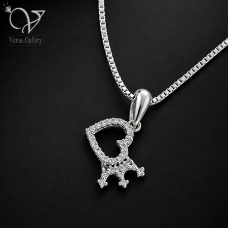 گردنبند نقره دخترانه طرح تاج و قلب کد 995 — تصویر ۶