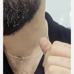 گردنبند نقره مردانه کارتیه فارا(نقره عیار 925) — تصویر ۳