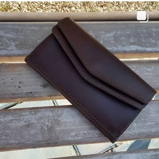 کیف پول کتی چرم طبیعی دستدوز زنانه