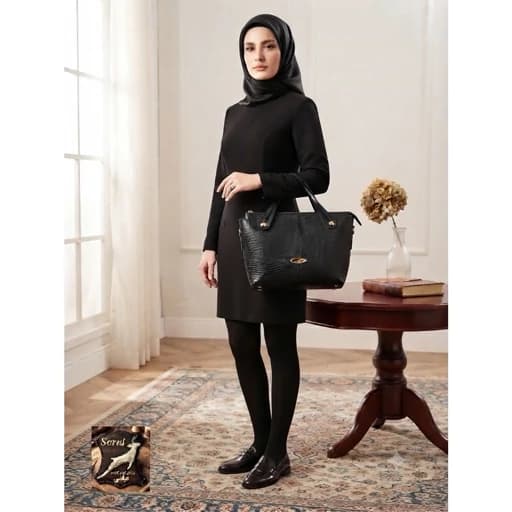 کیف زنانه چرمی مدل دو دسته — تصویر ۲