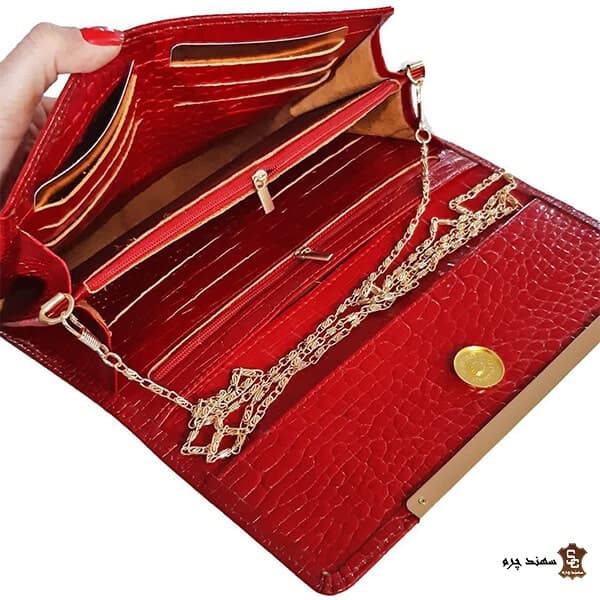 کیف شب مجلسی زنانه چرم طبیعی کدC3-109 — تصویر ۴