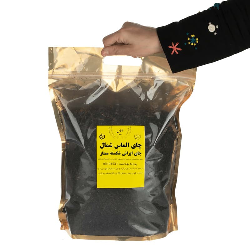 چای سیاه شکسته ممتاز ایرانی الماس شمال - 500 گرم — تصویر ۲