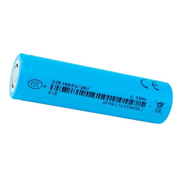 باتری لیتیومی قابل شارژ ایو مدل EVE INR18650-26V ظرفیت 2550 میلی‌آمپرساعت — تصویر ۸