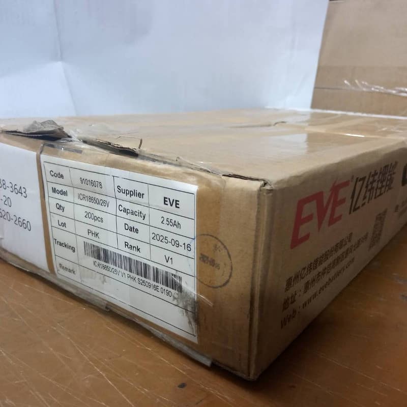 باتری لیتیومی قابل شارژ ایو مدل EVE INR18650-26V ظرفیت 2550 میلی‌آمپرساعت — تصویر ۷