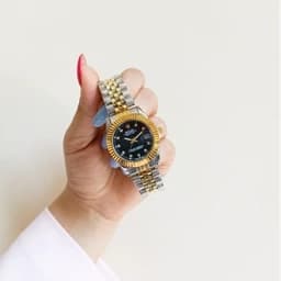 ساعت مچی زنانه رولکس طلایی نقره ای — تصویر ۳
