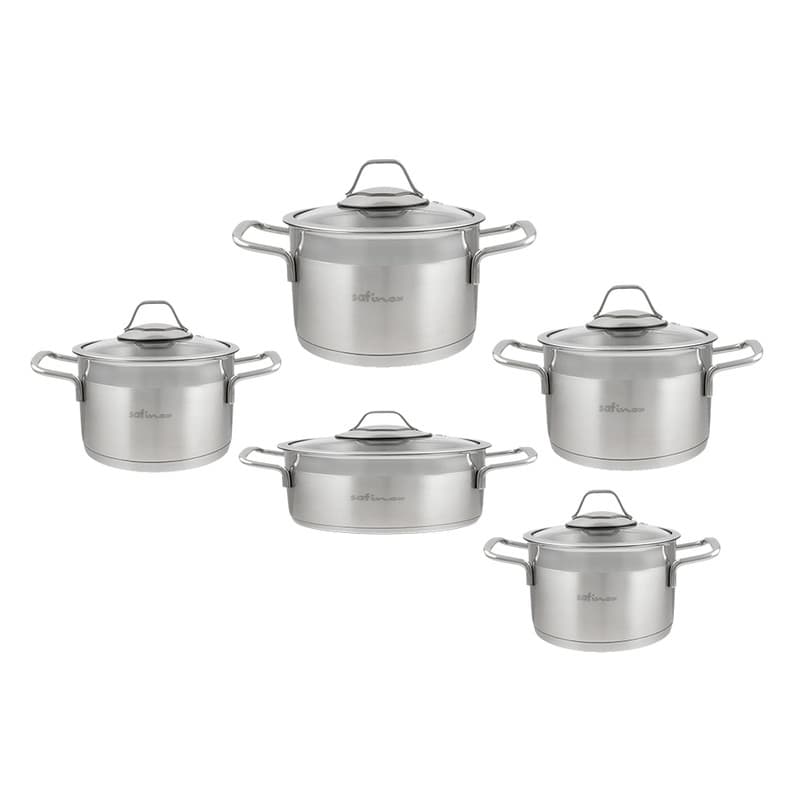 سرویس پخت و پز استیل 10 پارچه سافینوکس مدل sa-20 — تصویر ۸