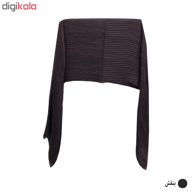 شال زنانه پلیسه نخ پنبه کد P14 — تصویر ۵