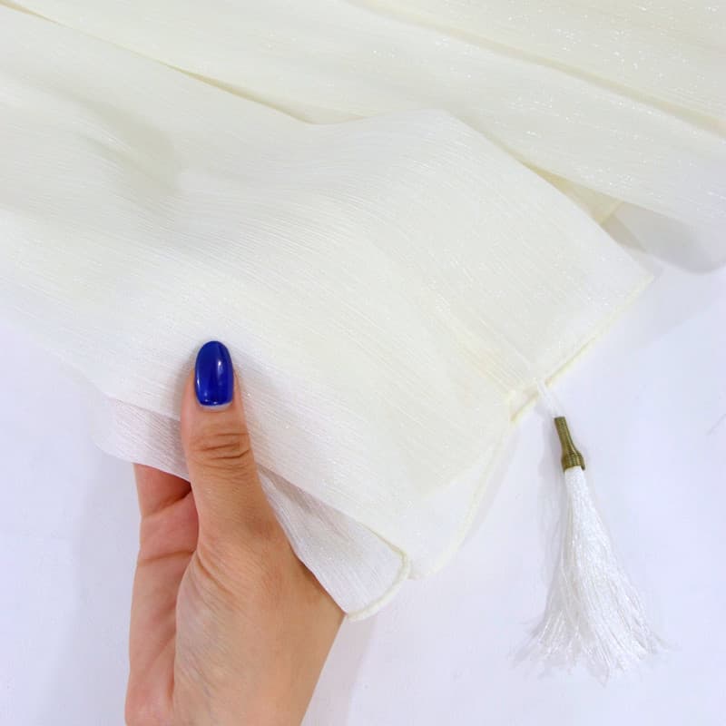 شال زنانه مدل حریر تابستانه لمه دار شاین کد ana-2268 — تصویر ۵