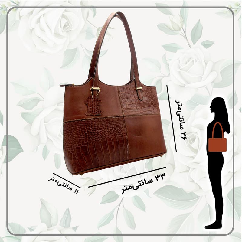 کیف رودوشی زنانه مدل چرم طبیعی کد MRS121C — تصویر ۲