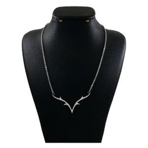 گردنبند نقره زنانه دلی جم طرح شاخ گوزن کد D 644