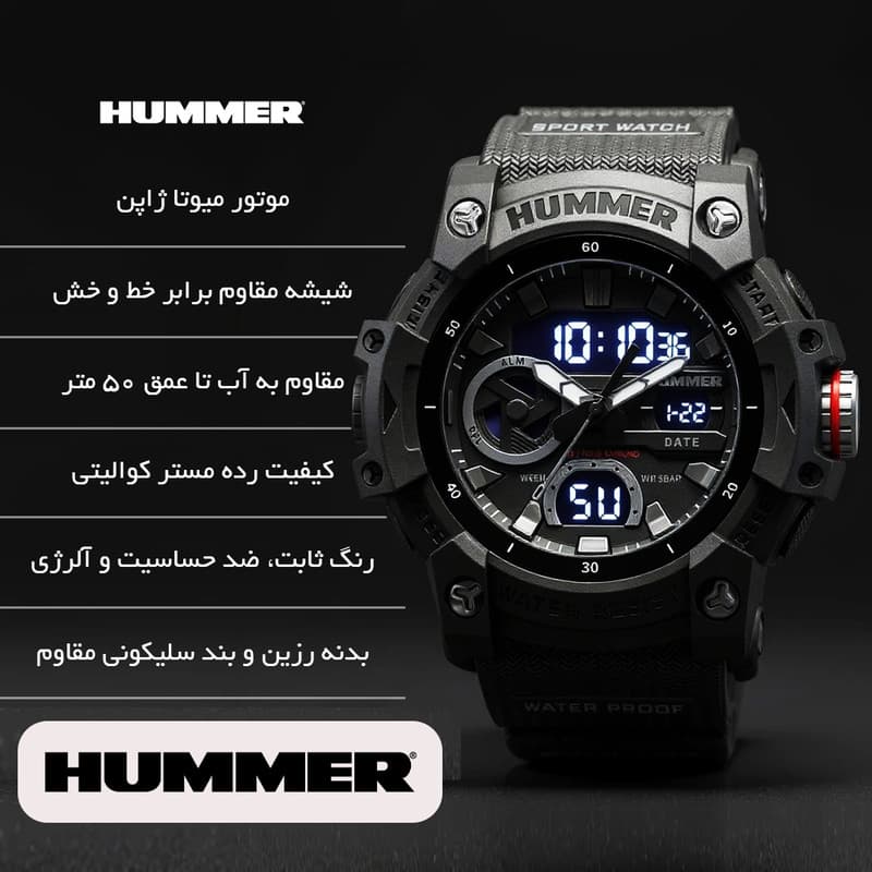 ساعت مچی عقربه‌ای کوارتز مردانه هامر مدل 1440HM-C4 — تصویر ۴