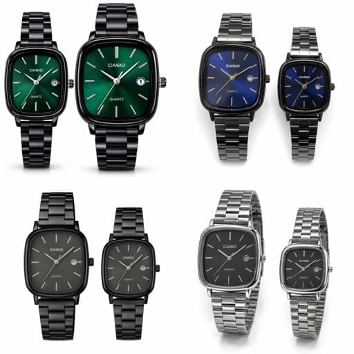 ساعت مچی مردانه و زنانه کاسیو اولد مانی صفحه مربع CASIO موتور SL — تصویر ۲