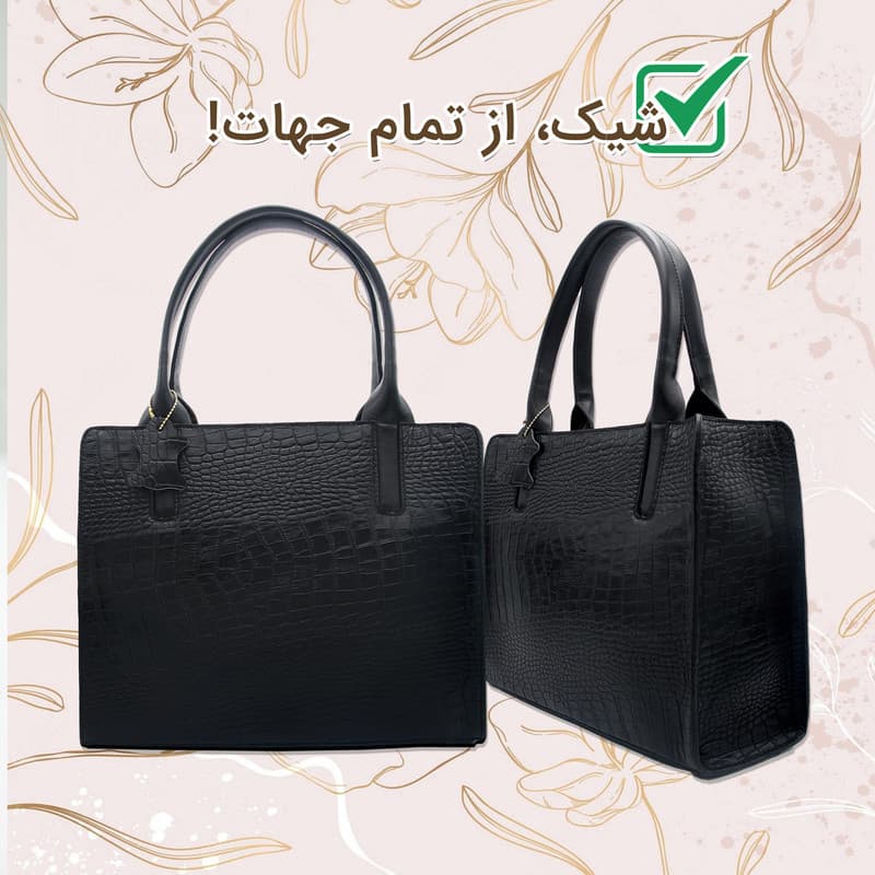 کیف دستی زنانه مدل چرم طبیعی کد MRS129C — تصویر ۳
