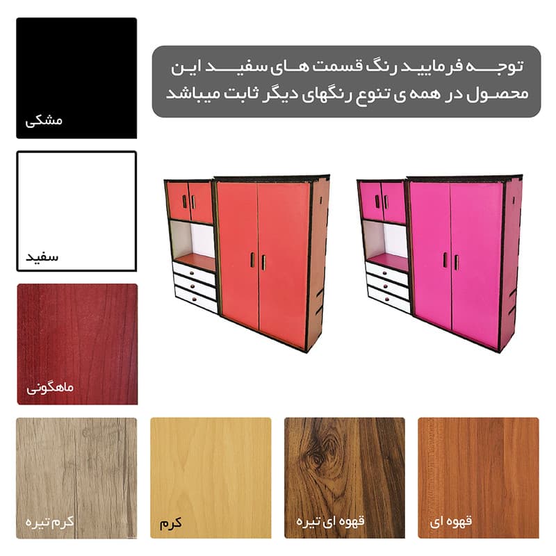 اسباب بازی مدل ماکت دکوری رانزو گالری مدل کمد دیواری کد 079 — تصویر ۹