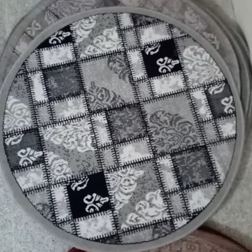 گلیم ماشینی کاشان طرح چهل تیکه دودی پادری دایره (1*1) پس کرایه — تصویر ۴