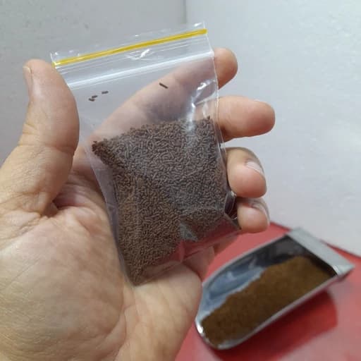 غذای 1 میلی پروتئین بالا آکواریوم 50 گرمی (قطر1 طول 2) — تصویر ۲