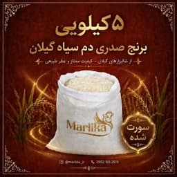 برنج صدری دم سیاه گیلان 5 کیلویی - کیفیت تضمینی — تصویر ۳