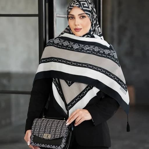ست کیف و روسری (شال) جیوانچی شایلی برند مونتلا کیف پاسپورتی روسری نخی قواره 130