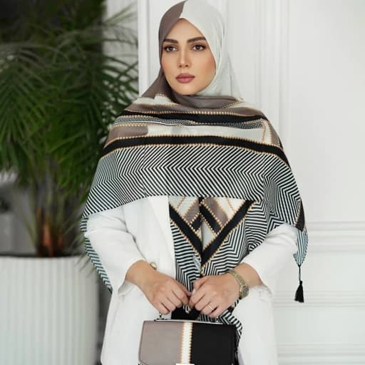 ست کیف و روسری (شال) ورساچه تیبا در شش رنگ برند مونتلا کیف پاسپورتی روسری نخی قواره 130