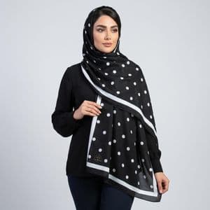 شال زنانه مدل نخی خال خالی کد ana-1893