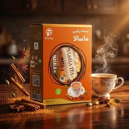 چای ترکیبی ماسالا بسته 10 عددی بدون شکر شیرین شده با استویا پپتینا