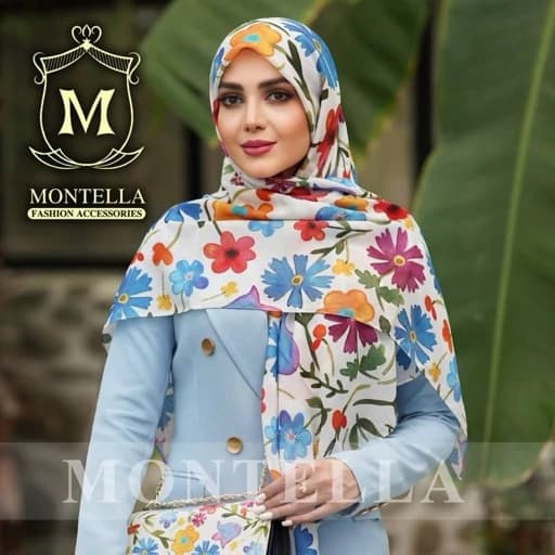 روسری(شال) نخی گل گلی قواره 130