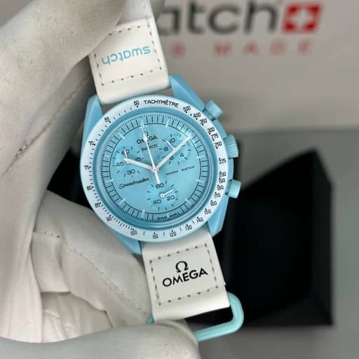 ساعت مچی امگا سواچ فیروزه ای اورانوس Omega x Swatchمدل Mission to Uranus (مدل های کپی مشابه اصلی) — تصویر ۲