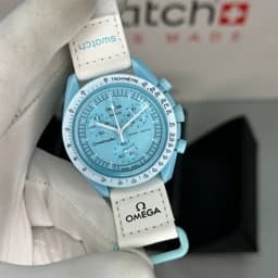 ساعت مچی امگا سواچ فیروزه ای اورانوس Omega x Swatchمدل Mission to Uranus (مدل های کپی مشابه اصلی) — تصویر ۳