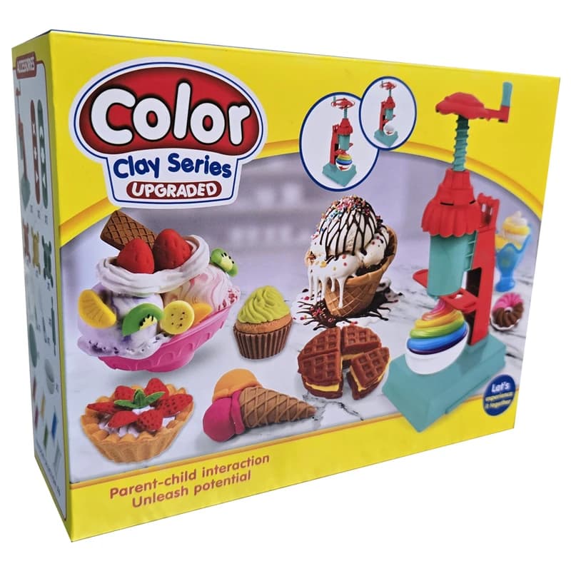 ست اسباب بازی مدل بستنی ساز طرح Color Clay Series کد X168-9 مجموعه 12 عددی — تصویر ۴