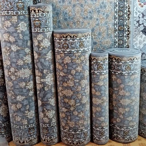 گلیم فرش ماشینی کاشان کد (63)کناره برشی (4*2)پس کرایه